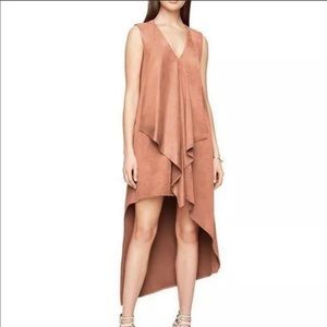 BCBG MaxAzria Tara Faux Suede Cascade Dress